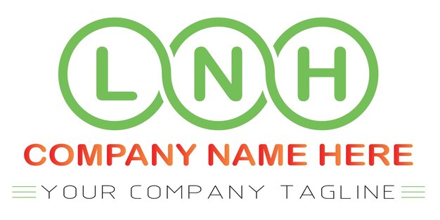 Lnh letter logo design
