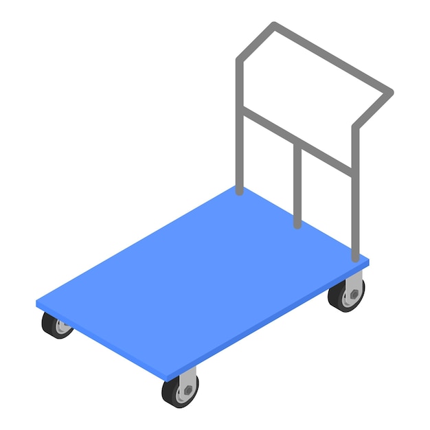 Load cart icon Isometric of load cart vector icon for web design isolated on white background