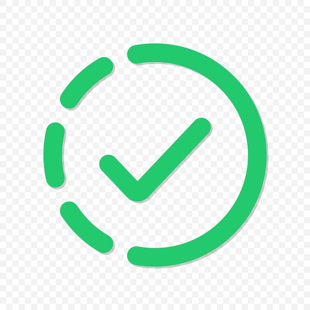 Load completed progress bar icon Check loading symbol isolated Vector EPS 10