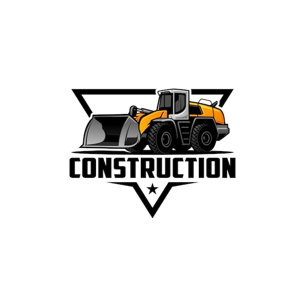 Vector loader excavator ready made logo vector