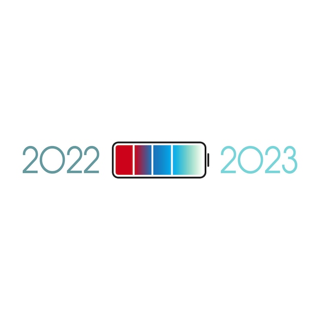 Loading 2022 waiting to come 2023 with battery sign