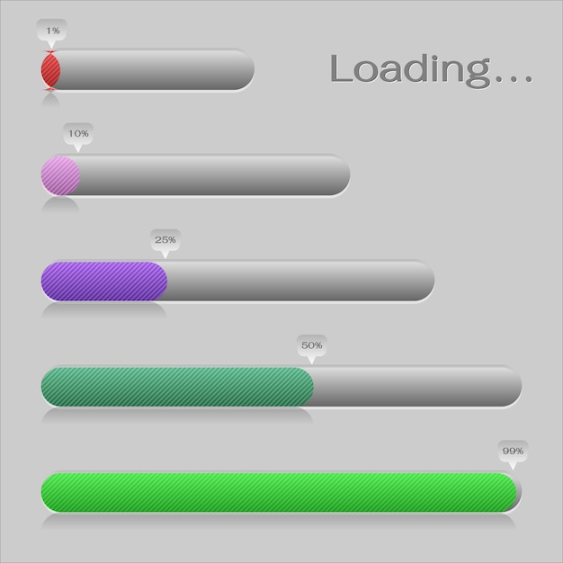 Vector loading bar design element