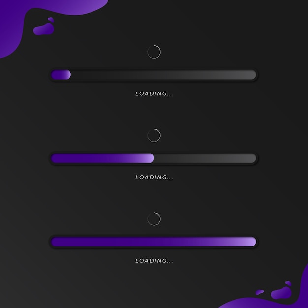 Loading bar gradient set