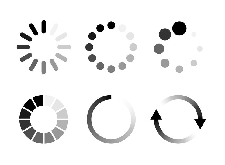 Vector loading bar icon in flat style progress indicator vector illustration on isolated background download button sign business concept
