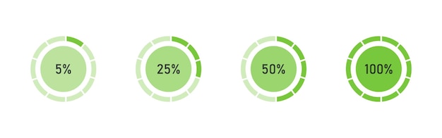 Vector loading bar icon set