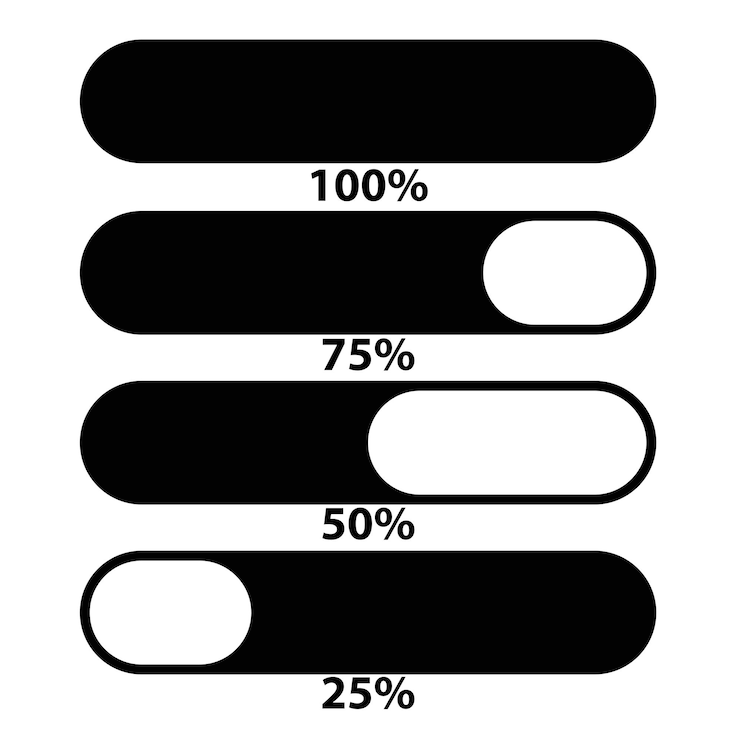 Vector loading bar percentage vector design