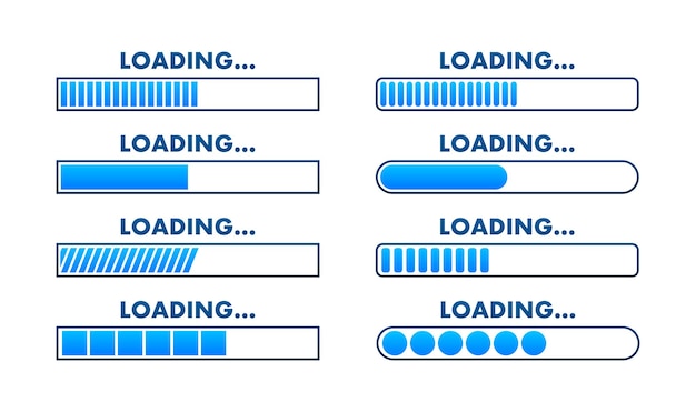 Loading bar progress icon system software update vector stock illustration