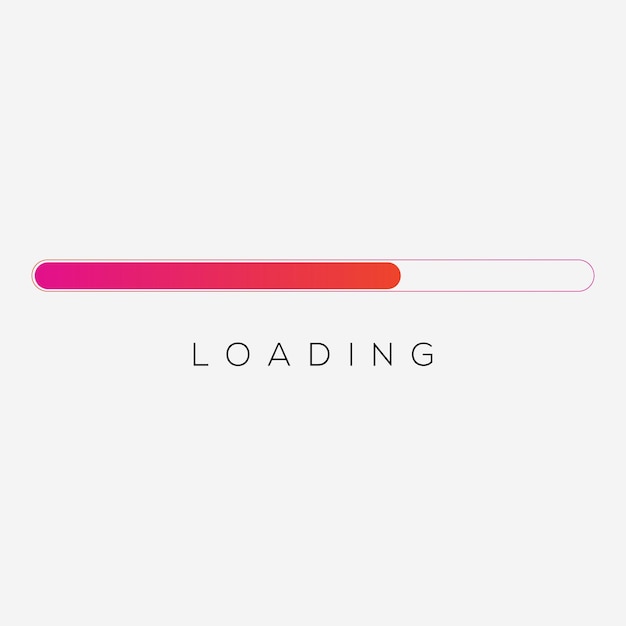 Vector loading bar progress icon