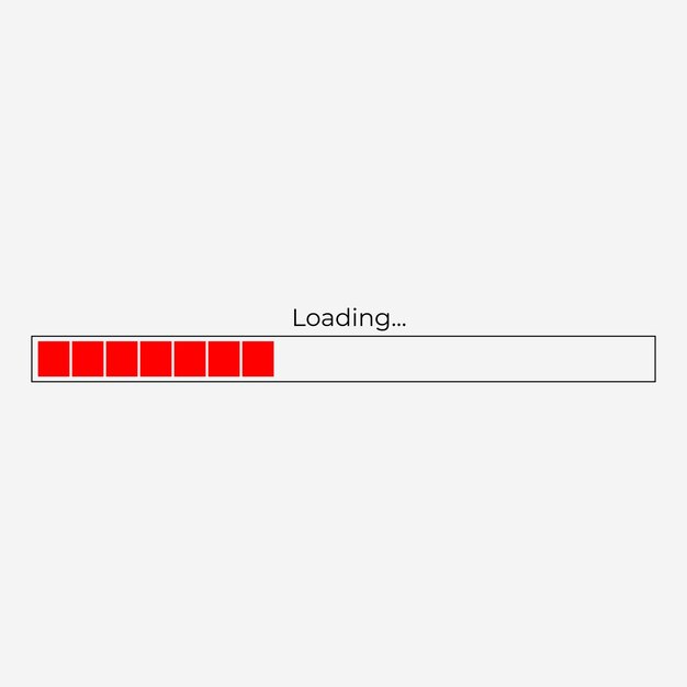 Vector loading bar progress icon