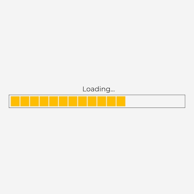 Vector loading bar progress icon