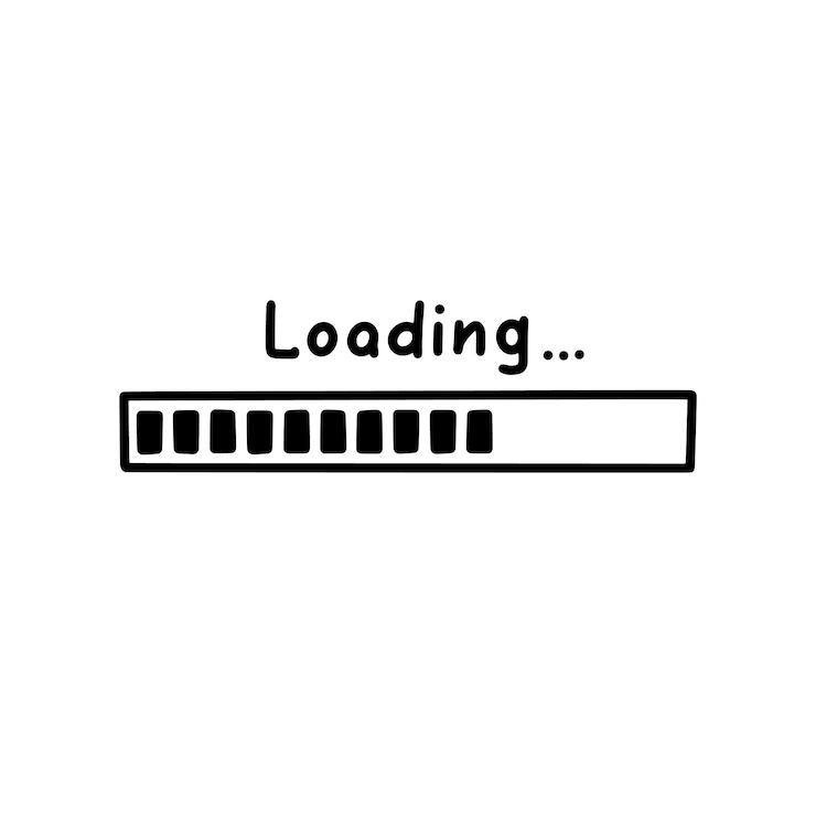 Vector loading bar, status and progress doodle element. sketch, hand drawn style. vector illustration.