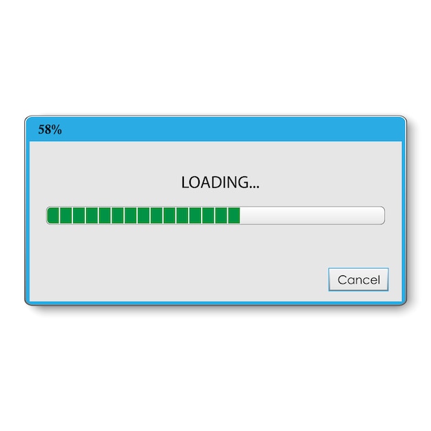 Loading Bar for ui and ux design. Vector illustration