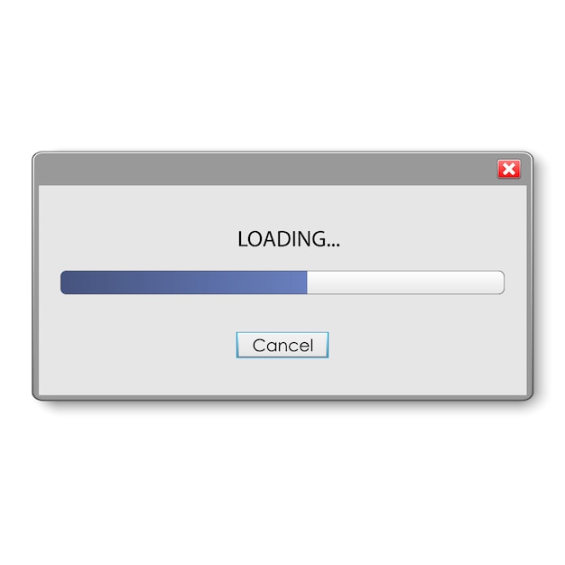 Vector loading bar for ui and ux design.