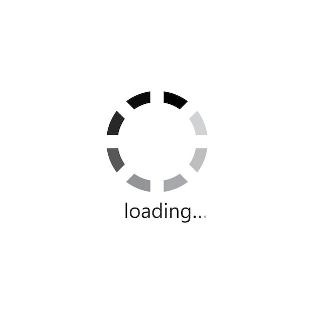 Vector loading or buffering icon logo template