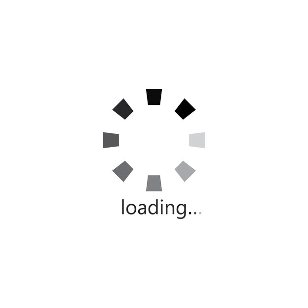 Loading or buffering icon logo template