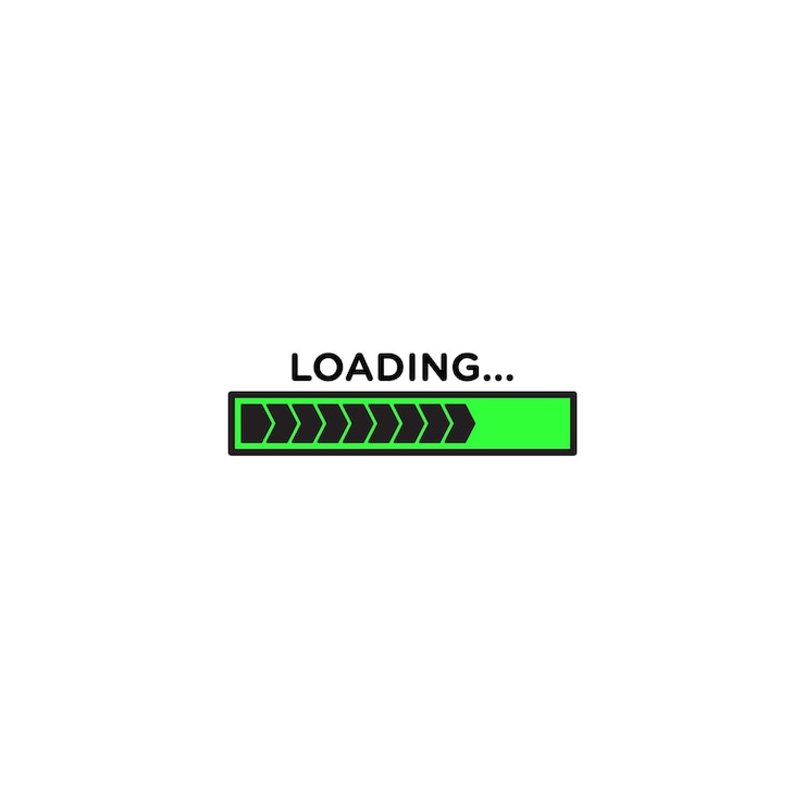 Vector loading colored vector icon on white background