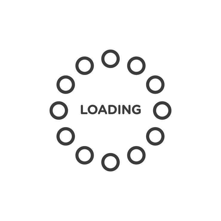 Vector loading icon set screen load progress wait circle vector symbol web buffer loader sign computer image loading icon in black filled and outlined style