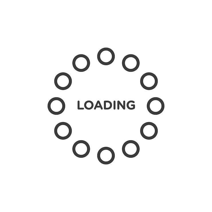 Vector loading icon set screen load progress wait circle vector symbol web buffer loader sign computer image loading icon in black filled and outlined style