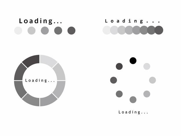 Loading icon vector stuck banner