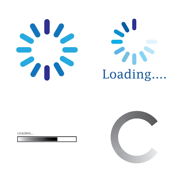 Loading logo vector