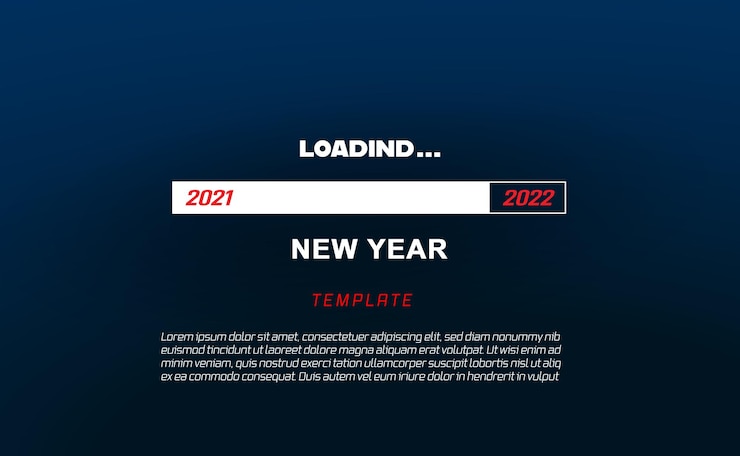 Vector loading process ahead of new year 2022. symbol of new year 2022 celebration. creative festive banner with trendy design.