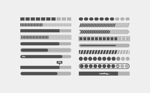 Loading process design vector