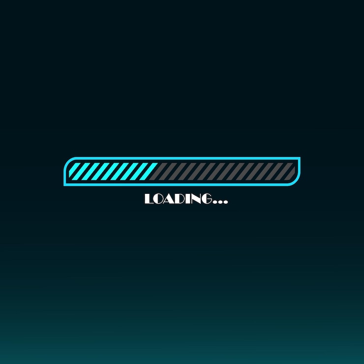Вектор загрузка progress bar дизайн значка для веб-интерфейса изолированный на градиентный бирюзовый фон