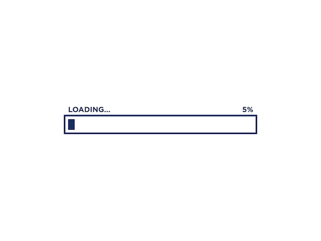 Loading Progress Bar Icon Vector Template