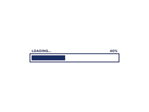 Loading Progress Bar Icon Vector Template