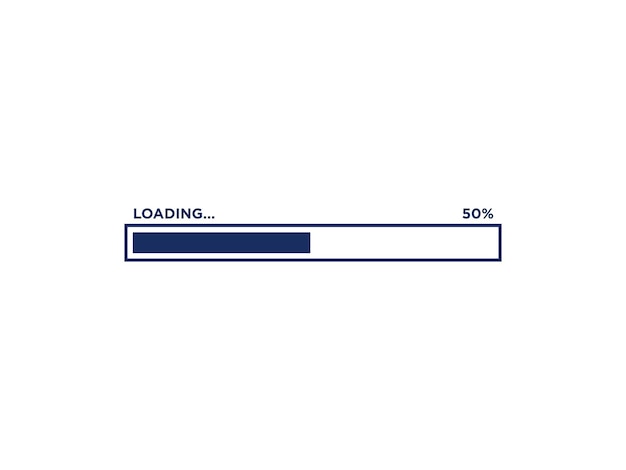 Loading Progress Bar Icon Vector Template