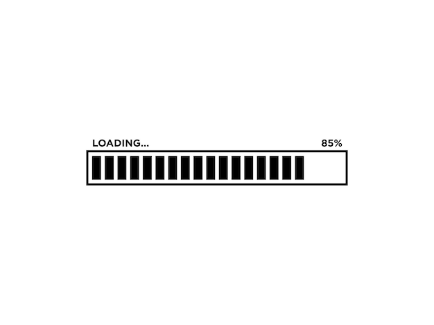 Loading Progress Bar Icon Vector Template