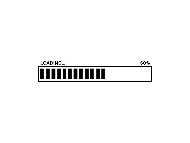 Loading Progress Bar Icon Vector Template