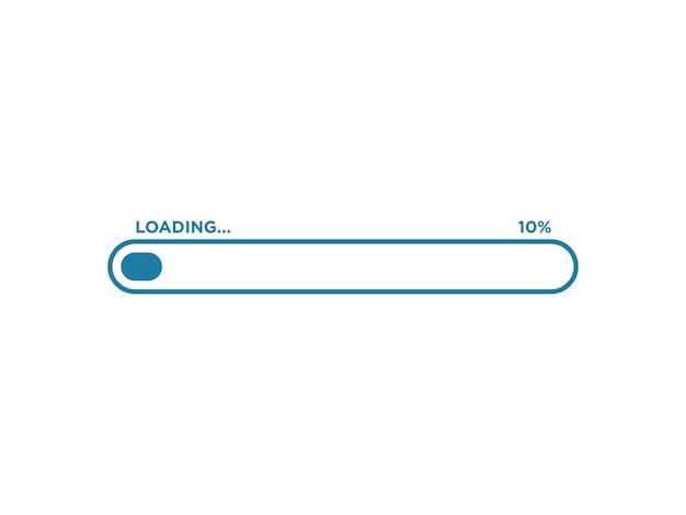 Loading progress bar icon vector template