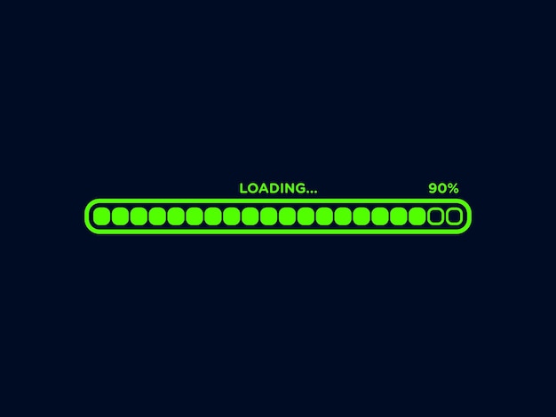 Loading Progress Bar Icon Vector Template