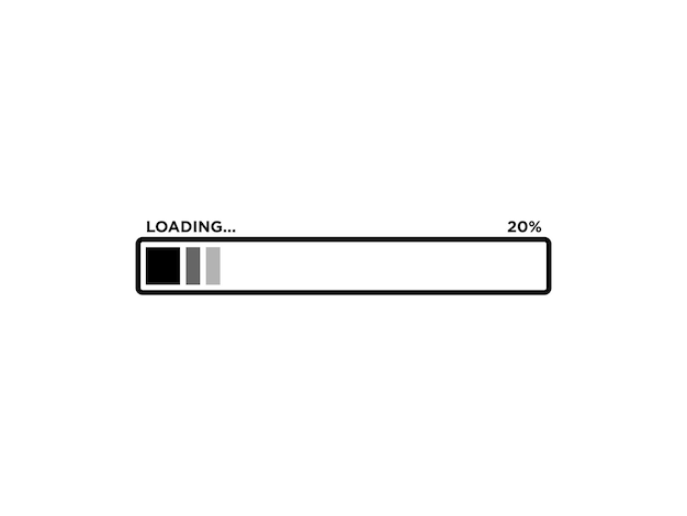 Loading Progress Bar Icon Vector Template