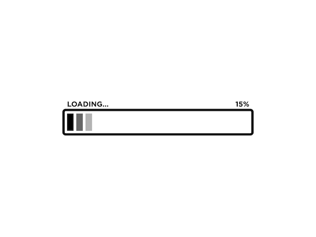 Loading Progress Bar Icon Vector Template