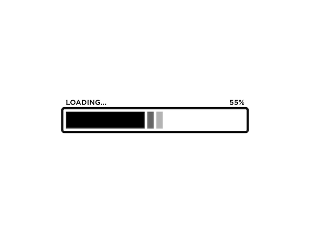 Loading Progress Bar Icon Vector Template