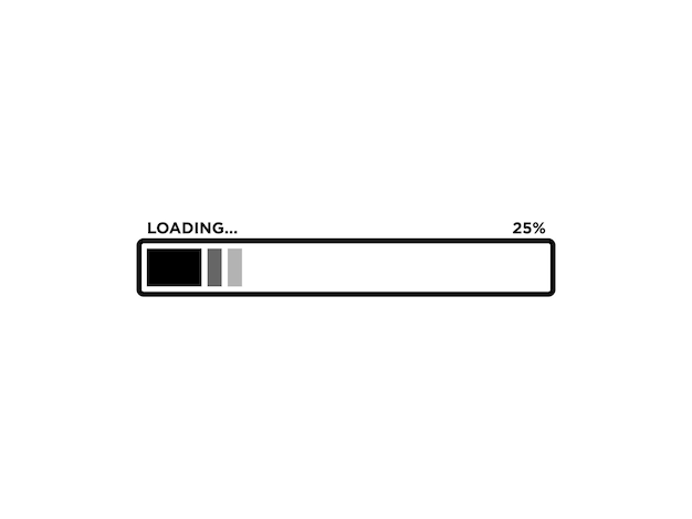Loading Progress Bar Icon Vector Template