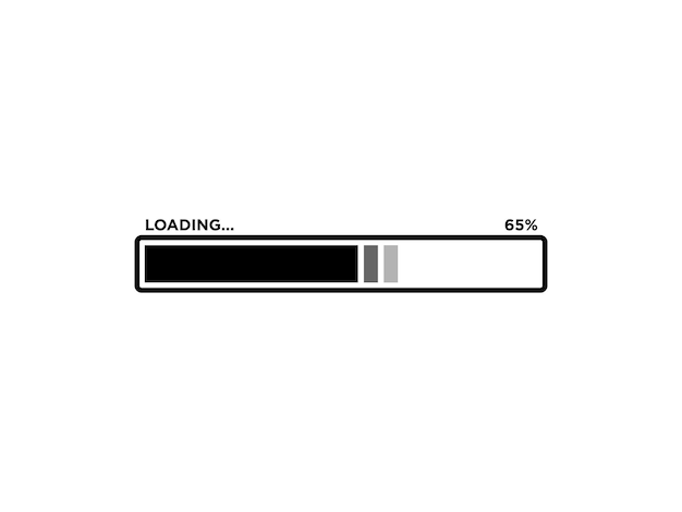 Loading Progress Bar Icon Vector Template