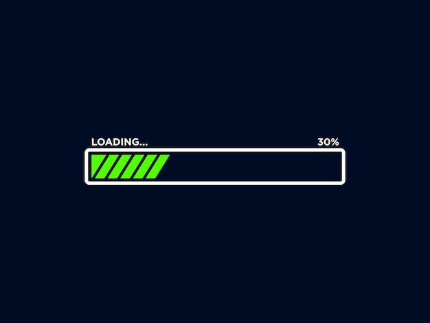 Loading Progress Bar Icon Vector Template