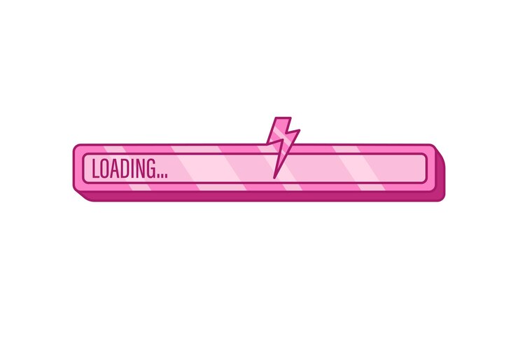 Vector loading progress bar sticker design