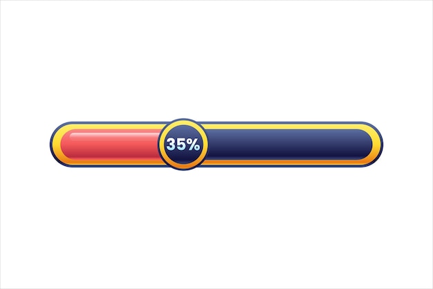 Vector loading progress bar sticker design