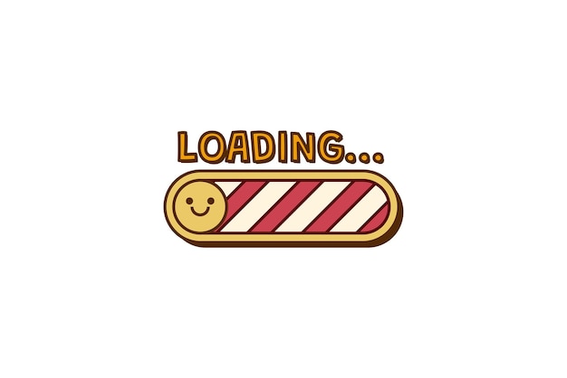 Loading progress bar sticker design