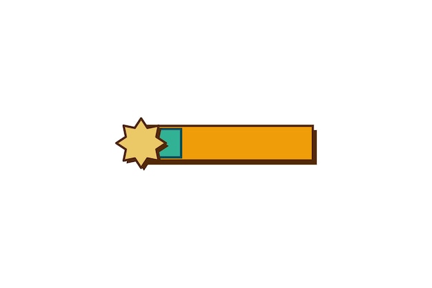 Vector loading progress bar sticker design