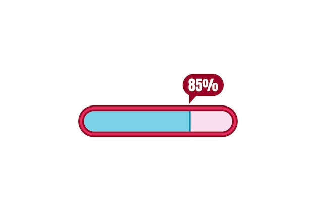 Vector loading progress bar sticker design