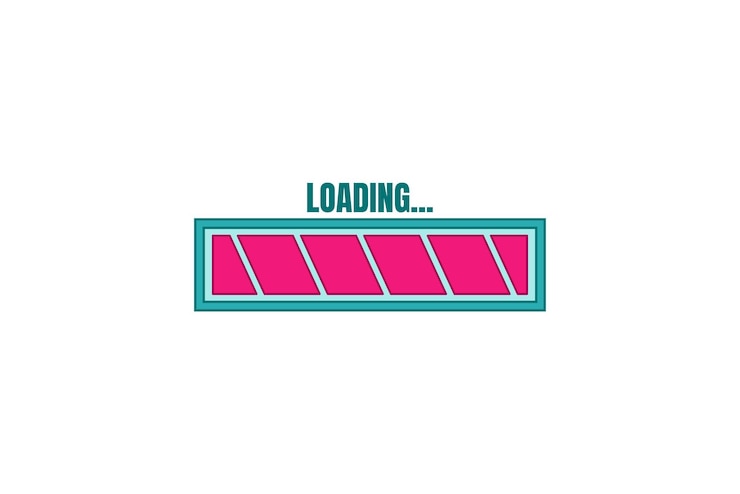 Vector loading progress bar sticker design