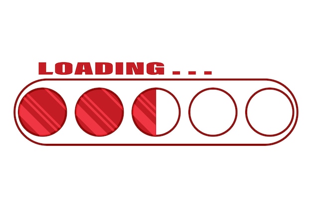 Vector loading progress bar sticker design