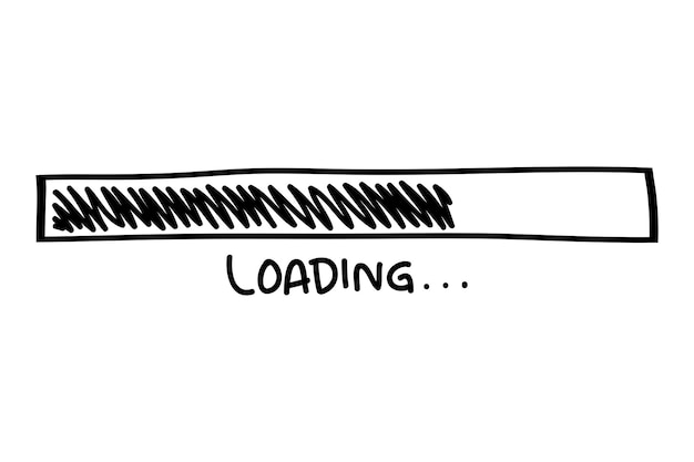 Vector loading sign doodle vector illustratie