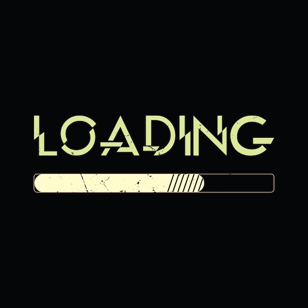 Vector loading typography graphic tshirt print ready premium vector