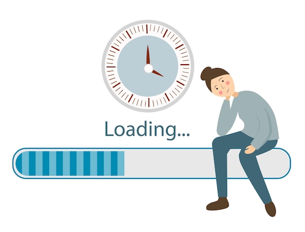Loading Waiting 女性は何かを期待しています